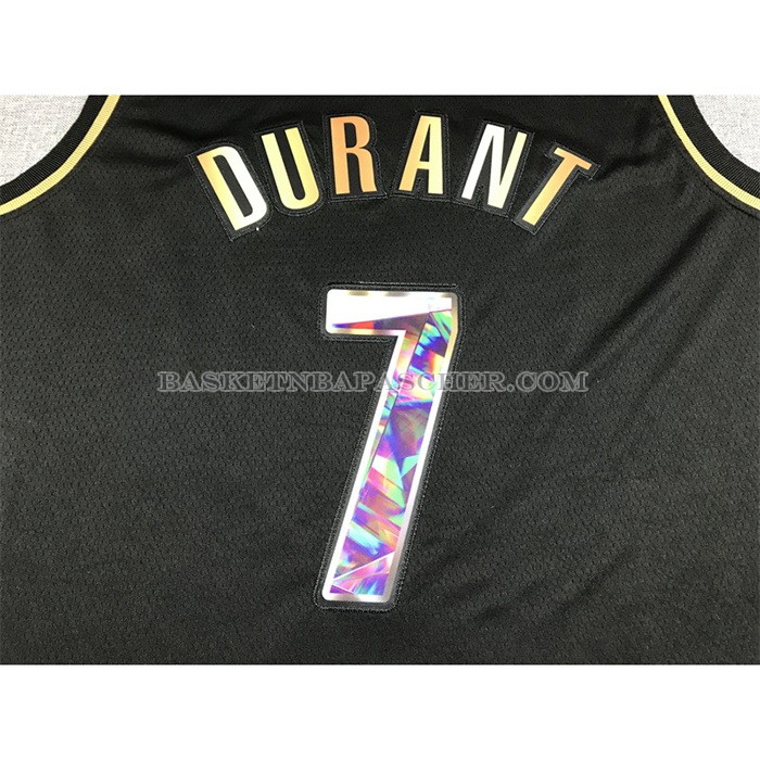 Maillot Golden Edition Brooklyn Nets Kevin Durant NO 7 2021-22 Noir